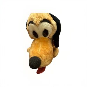 Vintage 1980's Walt Disney Prod Pluto Dog Sitting Stuffed Animal‎ Plush 11"